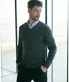Maglione con scollo a V finezza 12 Henbury