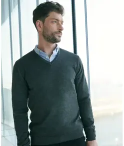 Maglione con scollo a V finezza 12 Henbury