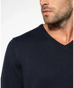 Maglione da uomo con scollo a V Kariban