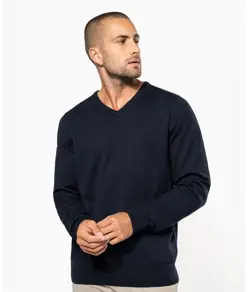 Maglione da uomo con scollo a V Kariban