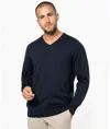 Maglione da uomo con scollo a V Kariban