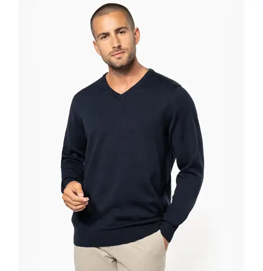 Maglione da uomo con scollo a V Kariban
