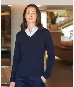 Maglione donna scollo a V finezza 12 Henbury