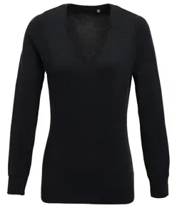 Maglione in maglia con scollo a V donna Premier