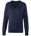 Maglione in maglia con scollo a V donna Premier