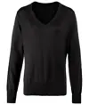 Maglione in maglia con scollo a V donna Premier