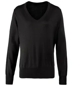Maglione in maglia con scollo a V donna Premier