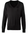 Maglione in maglia con scollo a V donna Premier