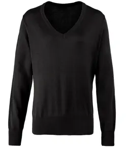 Maglione in maglia con scollo a V donna Premier