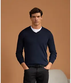 Maglione in maglia con scollo a V Premier