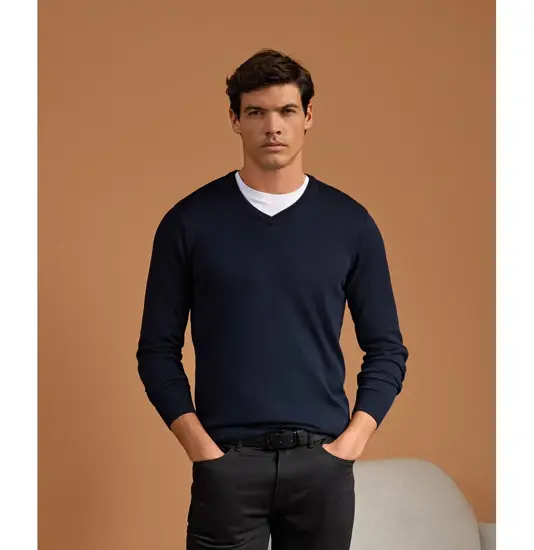 Maglione in maglia con scollo a V Premier