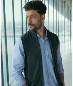 Maglione senza maniche con zip intera Henbury