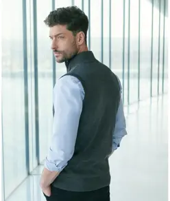Maglione senza maniche con zip intera Henbury