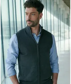 Maglione senza maniche con zip intera Henbury