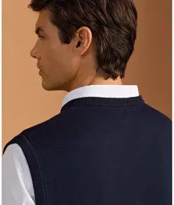 Maglione smanicato in maglia Premier