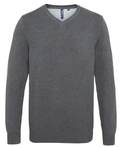 Maglione uomo con scollo a V in misto cotone Asquith & Fox