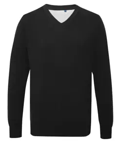 Maglione uomo con scollo a V in misto cotone Asquith & Fox