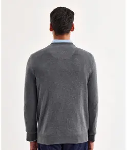 Maglione uomo con scollo a V in misto cotone Asquith & Fox