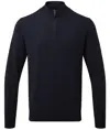 Maglione uomo con zip a ¼ in misto cotone Asquith & Fox