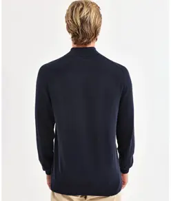 Maglione uomo con zip a ¼ in misto cotone Asquith & Fox