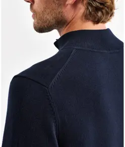 Maglione uomo con zip a ¼ in misto cotone Asquith & Fox