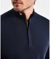 Maglione uomo con zip a ¼ in misto cotone Asquith & Fox