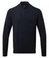 Maglione uomo con zip a ¼ in misto cotone Asquith & Fox