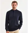 Maglione uomo con zip a ¼ in misto cotone Asquith & Fox