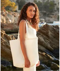 Maxi borsa riutilizzabile biologica tinta naturale Westford Mill