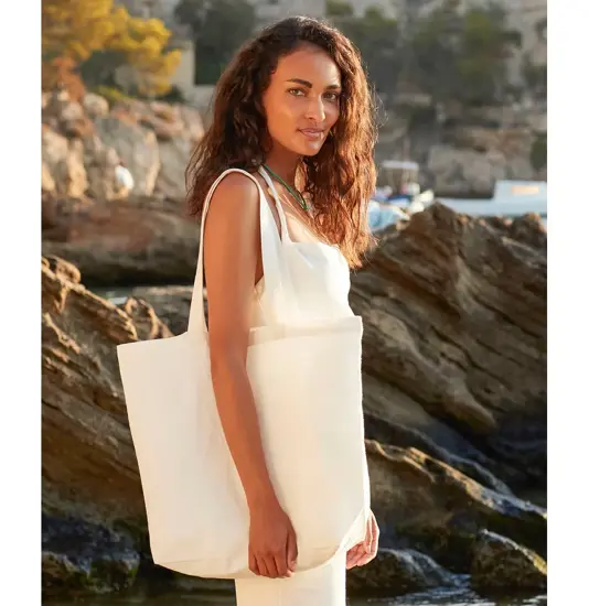 Maxi borsa riutilizzabile biologica tinta naturale Westford Mill