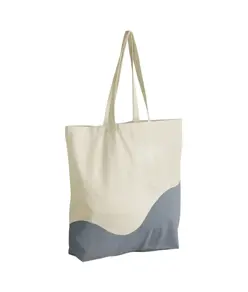 Maxi borsa shopper in cotone organico con stampa a onde Westford Mill