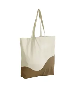Maxi borsa shopper in cotone organico con stampa a onde Westford Mill
