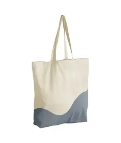 Maxi borsa shopper in cotone organico con stampa a onde Westford Mill