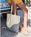Maxi borsa shopper in cotone organico con stampa a onde Westford Mill