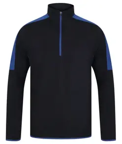 Mid-layer con zip a ¼ e inserti a contrasto Finden & Hales