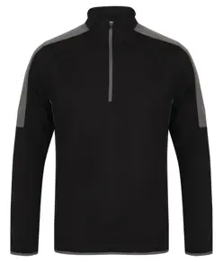 Mid-layer con zip a ¼ e inserti a contrasto Finden & Hales