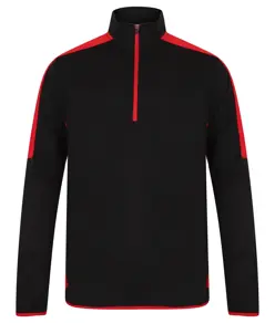 Mid-layer con zip a ¼ e inserti a contrasto Finden & Hales