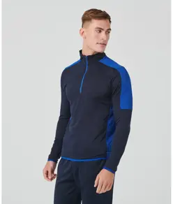 Mid-layer con zip a ¼ e inserti a contrasto Finden & Hales