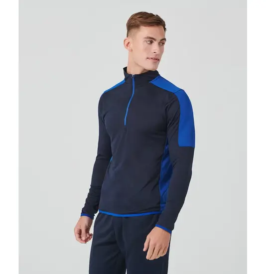 Mid-layer con zip a ¼ e inserti a contrasto Finden & Hales