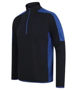 Mid-layer con zip a ¼ e inserti a contrasto Finden & Hales