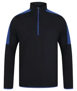 Mid-layer con zip a ¼ e inserti a contrasto Finden & Hales