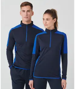 Mid-layer con zip a ¼ e inserti a contrasto Finden & Hales