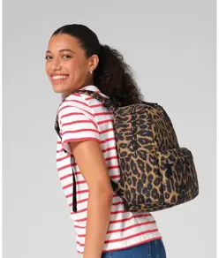 Mini zaino con stampa leopardata Bagbase