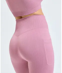 Pantaloncini da ciclista a costine seamless 3D fit donna TriDri® TriDri
