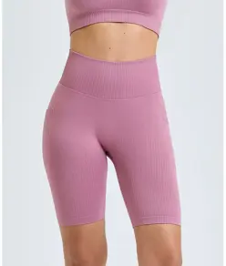Pantaloncini da ciclista a costine seamless 3D fit donna TriDri® TriDri