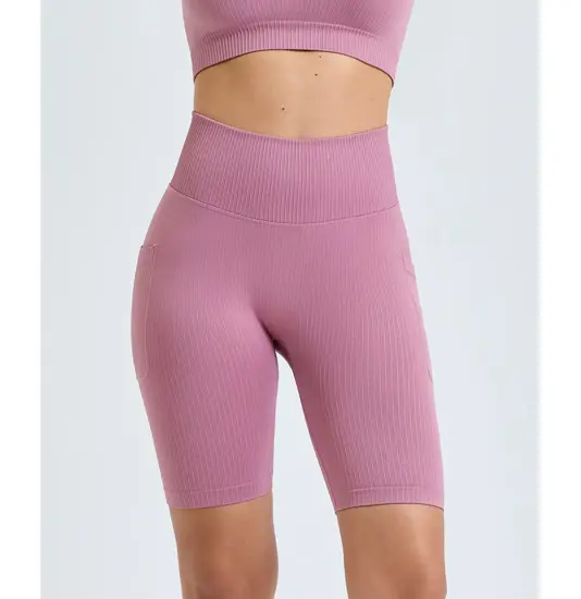 Pantaloncini da ciclista a costine seamless 3D fit donna TriDri® TriDri