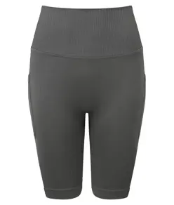 Pantaloncini da ciclista a costine seamless 3D fit donna TriDri® TriDri