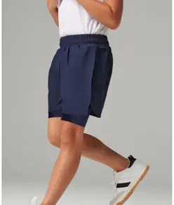 Pantaloncini sportivi doppio strato bambino Tombo