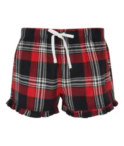 Pantaloncini tartan con volant donna SF