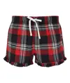 Pantaloncini tartan con volant donna SF